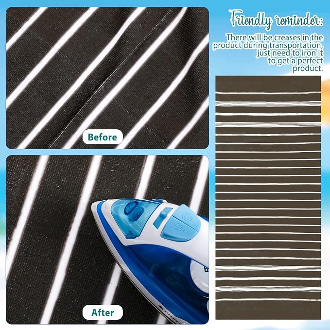 EBOOT 10 Pack Oversized Beach Towel Set Extra Large Pool Towels Microfiber Quick Dry Swim Blanket for Adult Women Men Face Hand Body Bath Travel Pool(Lovely Color,36 x 72 Inch,Stylish Stripe) - Image 4