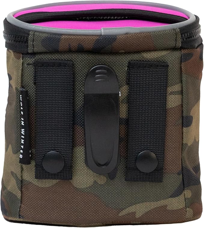 Quickdraw Dog Treat Pouch – Training Bag with Poop Bag Dispenser, Clicker Holder and Waist Belt – Hands-Free, Reflective and Durable for Puppy Training, Walks and Hikes (Raspberry/Camo) - Image 7