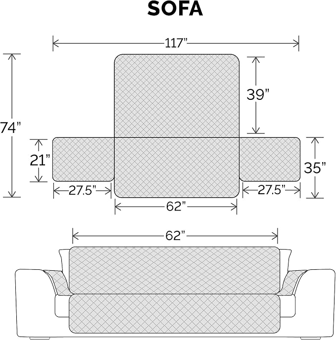 Furhaven Waterproof & Non-Slip Sofa/Couch Cover Protector for Dogs, Cats, & Children - Quilted Paw Print Living Room Furniture Cover - Espresso, Sofa - Image 2