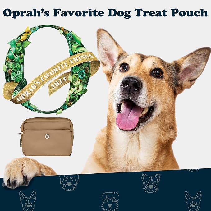 Puppington 3-in-1 Crossbody Dog Walking Bag & Dog Treat Pouch for Pet Training - Matching Compostable Poop Bags, Built-In Poop Bag Dispenser & Slow-Feeding Travel Bowl (Latte Beige) - Image 3