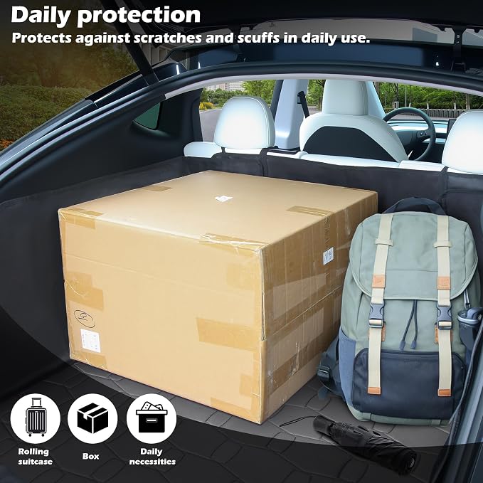 Trunk Cargo Liner Dogs for Tesla Model Y Juniper 2025 26 Dog Car Seat Cover | Waterproof Pet Cargo Cover Dog Seat Mat Upgraded 600D Heavy Duty Waterproof Scratch-Resistant Dog Hammock - Image 5