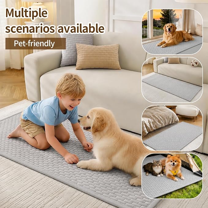 Warmstar Waterproof Couch Cover for Dogs Washable,Brick Pattern Short Plush Pet Couch Covers for Sofa,Soft Sofa Cover Non-Slip for 3 Cushion Couch Sofa Pet Friendly (Grey, 27.6" x 82.7") - Image 4