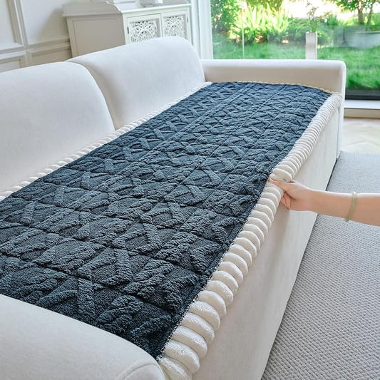 Fuzzy Couch Covers for Dogs, Non Slip Thick Dog Couch Cover Protector, Plush Pet Couch Covers for Sofa Washable, Soft Sofa Cushion Slipcovers Pet Friendly(1PC, Dark Grey, 27.6”x70.9”) by PJLZJFBY