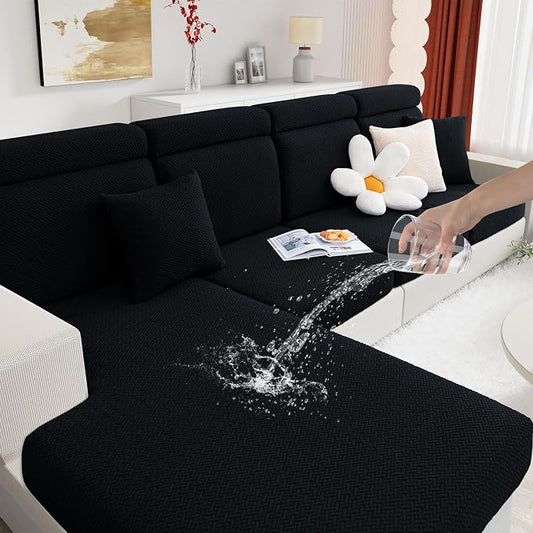 hyha Waterproof Couch Cushion Covers, Anti Slip Sofa Slipcovers for Pets | Waterproof Protection, Thick Jacquard Fabric, Wear Resistant, Anti Slip, Pet Protection (1 Piece for Medium) by hyha