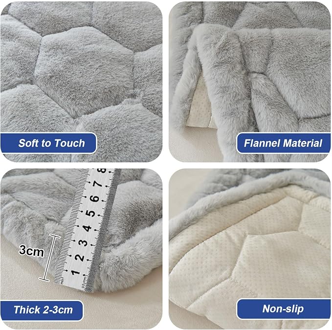 LiveGo Couch Cover for Dogs Washable, Sofa Cover Protector, Couch Covers for 3 Cushion Couch Sofa Pet Friendly, Soft, Non Slip (Grey, 90x160 cm / 35.4x63 in) - Image 6