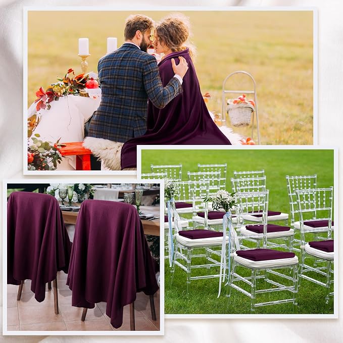 Buryeah 10 Pcs Fleece Blanket Bulk Soft Warm Fleece Blankets Cozy Lightweight Throw Blankets Plush Pet Throw Blanket for Home Bed Sofa Office Wedding Gifts Travel(50" X 60",Purple) - Image 6
