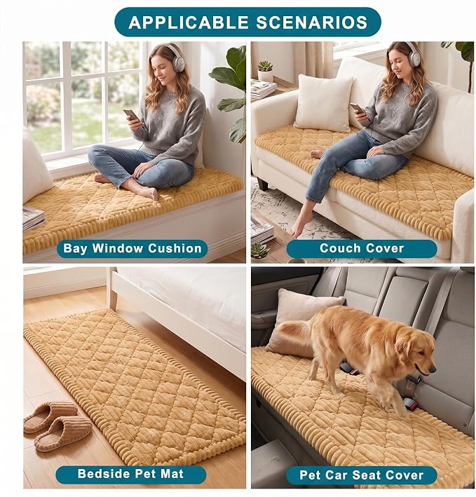 NILUOH Couch Cover for Dogs Washable, Non Slip Furniture Protector for Pet | Suitable for Leather & Fabric Couch, Prevents Pet Hair, Scratches & Stains, Pet Friendly, 27.6"x70.9" - Image 7