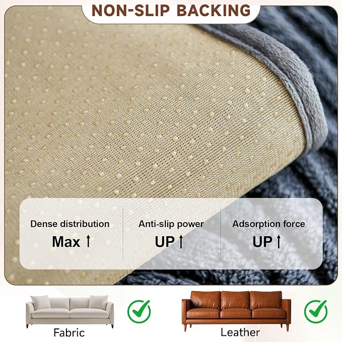 OTOB Pet Couch Covers for 3 Cushion Couch Sofa Washable Anti Slip, 1 Piece | Matcha Green, 27.6"x70.9", Soft Plush, All Seasons, Breathable, Modern, Wear-Resistant, Couch Cover for Dogs, Fade Resistant - Image 5