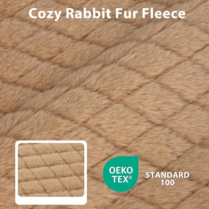 JOEJOY Orthopedic Dog Bed for Large Dogs, Washable Dog Crate Bed Large Sized with Removable Cover, Egg Memory Foam Big Pet Beds, Brown, 35"x22" - Image 4