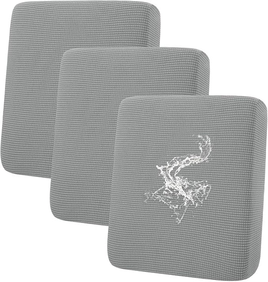 hyha Waterproof Couch Cushion Covers for Pets, Non Slip Sofa Seat Cover | Stretch Jacquard Fabric, Elastic Bottom, Non Slip Fit, Waterproof Protection, Pet Hair Protection (3 Pieces) by hyha