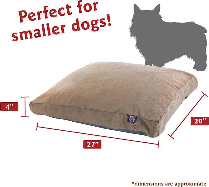 Majestic Pet Villa Rectangle Dog Bed Washable – Non Slip Comfy Pet Bed – Crate Bed with Removable Washable Cover – Kennel Bed for Sleeping, Polyester Fiber, Small, Pearl - Image 3