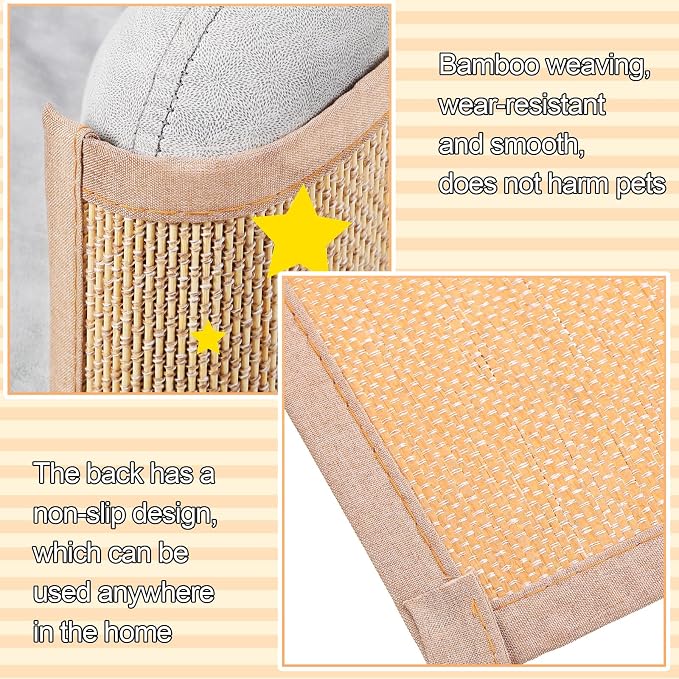Newwiee 2 Pcs Cat Scratch Furniture Protector Mat Sofa Couch Protector for Cats Pet Scratching Pads for Couch, Sofa, Chair, Easy Installation(15.7 x 23.6 inch) - Image 3