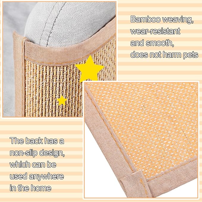 Newwiee 2 Pcs Cat Scratch Furniture Protector Mat Sofa Couch Protector for Cats Pet Scratching Pads for Couch, Sofa, Chair, Easy Installation(19.7 x 31.5 Inch) - Image 4