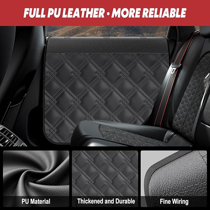 Surfcabin Dog Car Door Protector: 20% Larger Design for Sedans & Small SUVs | Thickened PU Material Waterproof Fabric, 2 Packs Full Door Panel Covers, Protects Doors from Dog Scratching - Image 4