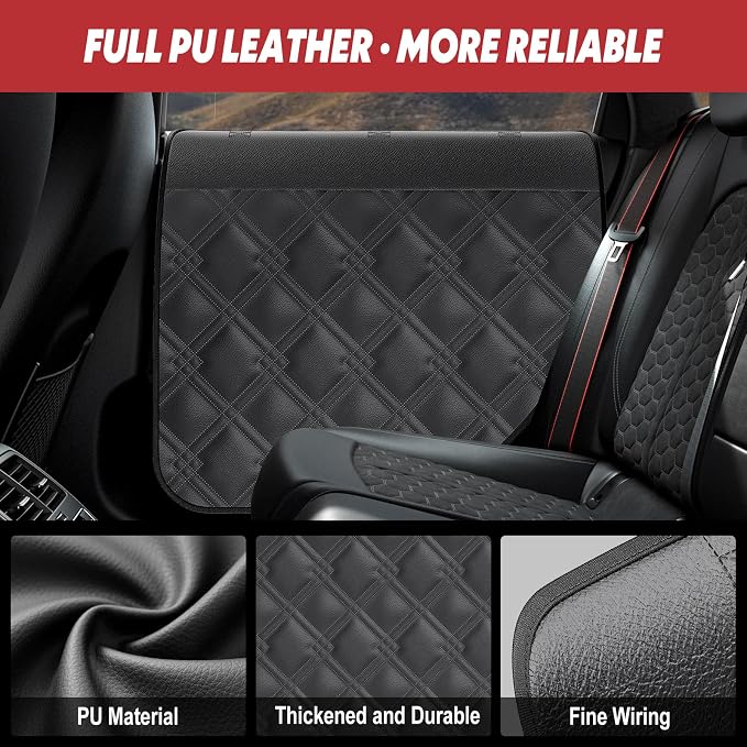 Surfcabin Dog Car Door Protector: 20% Larger Design for Trucks & Large SUVs | Thickened PU Material Waterproof Fabric, 2 Packs Full Door Panel Covers, Protects Doors from Dog Scratching - Image 4
