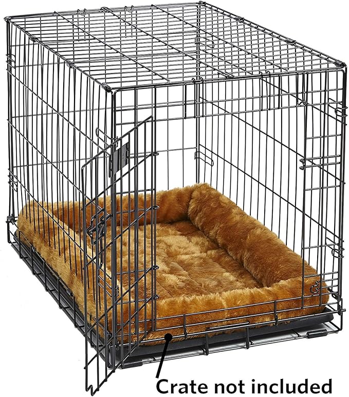 MidWest Homes for Pets QuietTime XXS Dog Bed – Cinnamon Faux Fur Bolster, Ultra-Soft and Machine Washable, Fits 18-Inch Crates and Carriers, for Small Dogs and Cats - Image 3