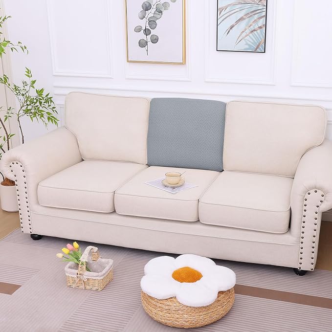 hyha Waterproof Couch Cushion Covers, Anti Slip Sofa Slipcovers for Pets | Waterproof Protection, Thick Jacquard Fabric, Wear Resistant, Anti Slip, Pet Protection (1 Piece for Backrest M) - Image 5
