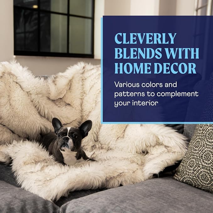 PAW BRANDS PupProtector Waterproof Throw Blanket, White/Brown, 60x50 | Waterproof, machine washable — protects couches, beds & car seats - Image 7
