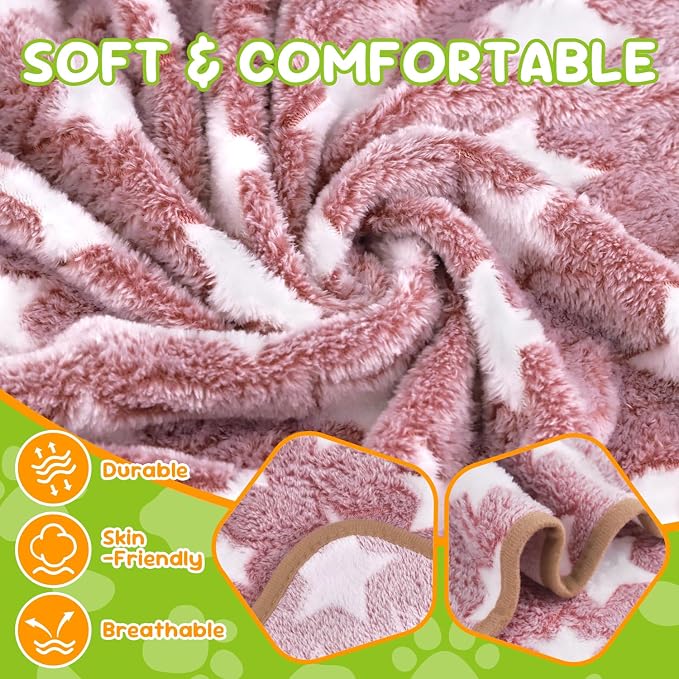 6 Pcs Dog Blanket Super Soft Pet Puppy Blankets Calming Blanket for Small, Medium Dogs Warm Sleep Mat Flannel Blanket for Dogs Puppy Cat (24"×16") - Image 3