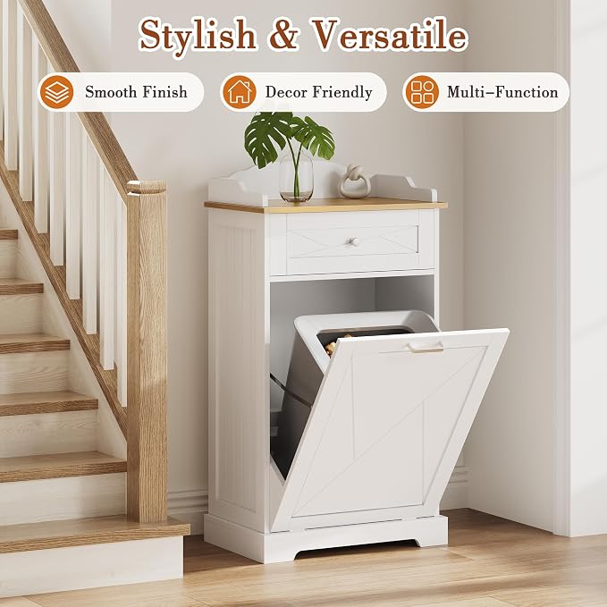 kepptory Dog Feeding Station with Storage Drawer, Pet Organizers and Storage Adjustable Shelf, Dog Feeder Station, Pet Storage Cabinet for Cats and Dogs - Image 3