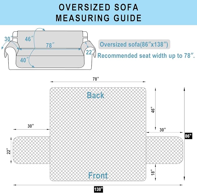 Reversible Oversized Sofa Covers, XL Sofa, Chocolate/Chocolate - Image 7