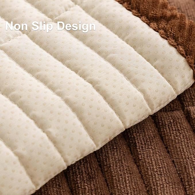 Velvet Washable Dog Couch Cover, Non-Slip Waterproof Pet Sofa Protector for 2-3-Cushion Sectional, L-Shaped Sofa & Loveseat, Machine Washable(1PC/27.6"x70.9",Brown) - Image 5