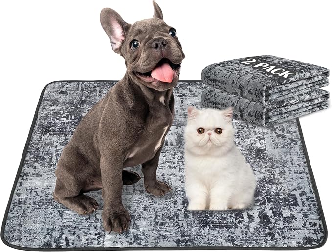 Qeils Washable Pee Pads for Dogs, Reusable Puppy Pads 36"x 41" 2 Pack | Leak-Proof, Super Absorbent Potty Training Pads With Non-Slip Backing For Crates, Floor, Playpen, Whelping & Furniture by Qeils