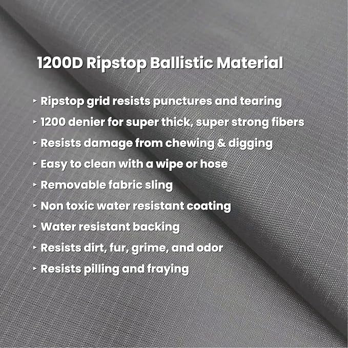 K9 Ballistics Chew Proof Armored Padded Dog Crate Bed, Virtually Indestructible, Legs Included (Blue, XX-Large (50" L x 33" W x 8" H)) - Image 6