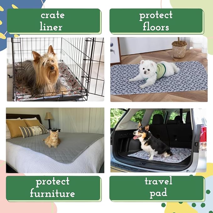 Caldwell's Pet Supply Co. 30x36 Potty Pads, Washable Pee Pads for Dogs, Reusable Pee Pad for Dogs, Puppy Potty Mat, Whelping Rug, Reusable Puppy Mat, Waterproof Rug for Dog, Medium (Set of 2) - Image 2