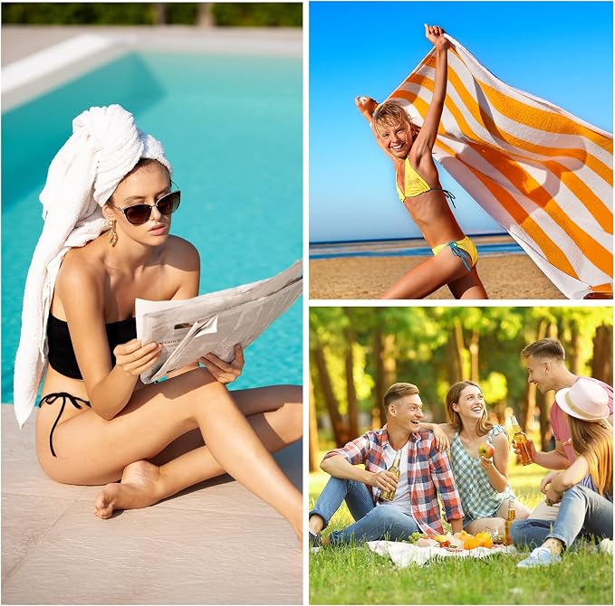 Breling 4 Pieces Sublimation Blank Bath Towel Microfiber Polyester Thick Towel Absorbent White Towel for Sublimation DIY Home Bathroom Beach, 60 x 27 Inch - Image 4