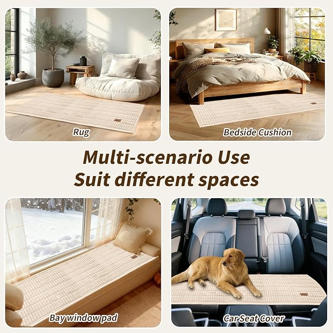Couch Covers for Dogs, Velvet Dog Couch Cover, Pet Couchs Covers for 3-4 Seater, Couchs Protector for Dogs, Sofa Cover for Pets Washable(1PC, Beige White, 27.6"×94.5", 3-4 Seater) - Image 7