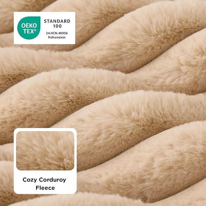 Bedsure ComfyFleece™ Fluffy Balanced Support XL Dog Bed for Crate,41x27 | Golden Ratio Chopped Foam & PP Cotton, Home Decor,Waterproof Liner, Removable Washable Cover, Nonslip Bottom,Sandy Beige - Image 2
