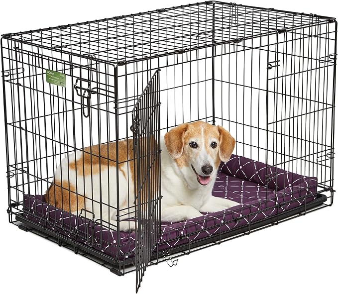 MidWest Homes for Pets 40236-PLD Quiet Time Couture Ashton Bolster Pet Bed, Large Dog/36, Plum - Image 2