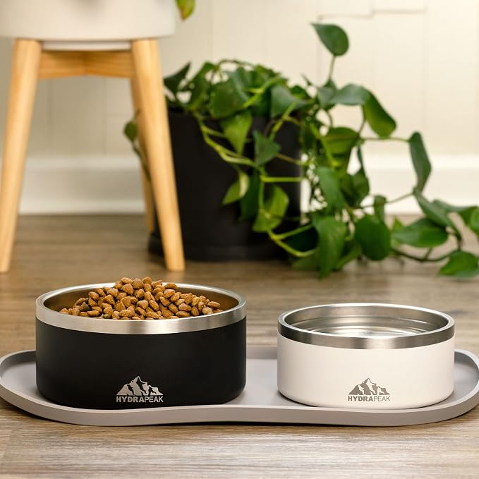 Hydrapeak Dog Bowl; Non Slip Stainless Steel; Water and Food Dish; Large Sized and Small Dogs; 32oz 64oz; Multiple Sizes; 4 Cup | Navy - Image 5