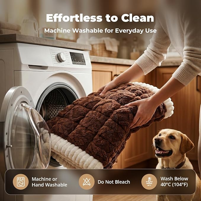 Avont Dog Bed for Car Back Seat, 2026 New Backseat Pet Bed Mat | 52.3"x23.6" Back Seat Pet Cover for Dogs Machine Washable Non-Slip Thick Plush Travel Mat for SUVs Trucks Camping - Brown - Image 7