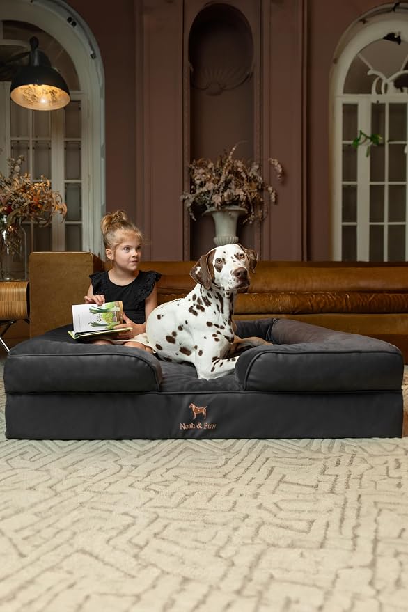 NOAH & PAW XL Dog Bed, 45x35x11 Inch, Orthopedic Large Dog Beds, Eggshell Memory Foam Infused with Cooling Gel, Inner Cover, Water Resistant, Machine Washable (Faux Leather) - Image 6