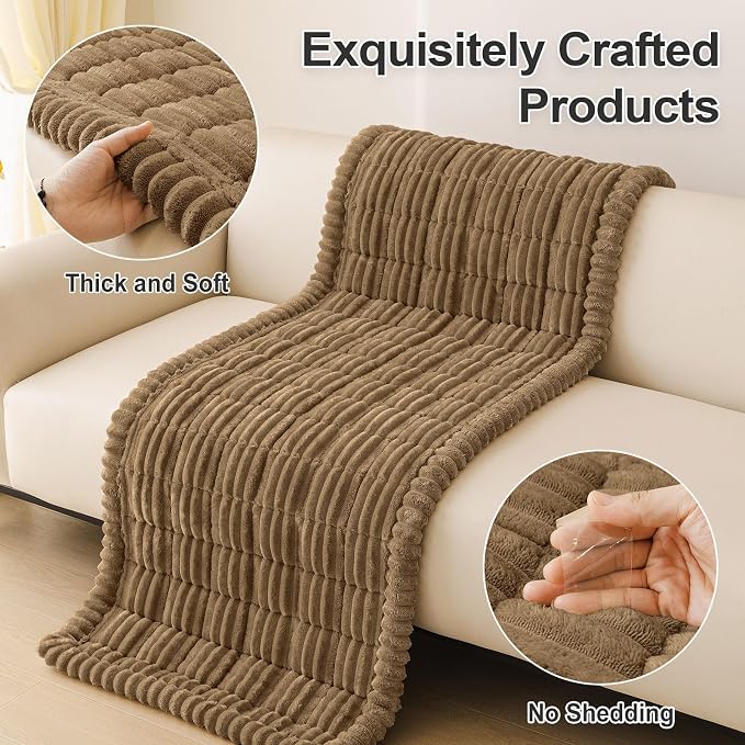 hyha Couch Cover for Dogs, Washable Non Slip Plush Flannel Sofa Protector | Thick Flannel, Silicone Anti-Slip Backing, Pet Hair & Scratch Protection, Fits Sofa & Loveseat (27.6" x 59") - Image 8