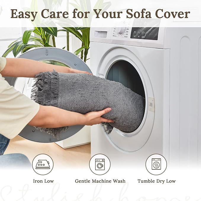 HOMERILLA Sectional Couch Covers for Sectional Sofa L Shaped Sofa Cover Blanket 2 Pieces L Shape Furniture Protector for Pets Dogs (Dark Grey, XX-Large) | Washable Fabric, Anti-Pet Hair, Stain & Wear Resistant, Multiuse Sofa Blanket Protector, Pet Frie... - Image 8