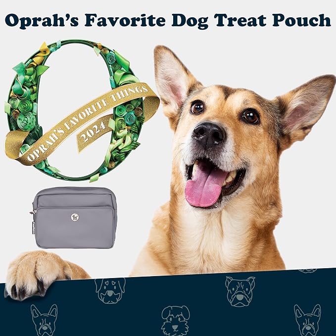 Puppington 3-in-1 Crossbody Dog Walking Bag & Treat Pouch with Matching Planet Safe Poop Bags & Built-In Dispenser - Zippered Pockets (Charcoal Gray) - Image 3