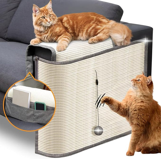 Cat Couch Protector, Fits on Either Arm Rest, Cat Scratch Furniture Protector by Evomotive