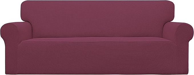 Easy-Going Stretch Oversized Sofa Couch Slipcover Washable ASH Rose | 1-Piece Extra large Sofa Cover Furniture Protector Couch Soft with Bottom for Kids, Polyester Spandex Jacquard by Easy-Going