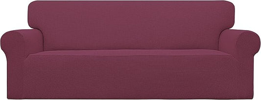 Easy-Going Stretch Oversized Sofa Couch Slipcover Washable ASH Rose | 1-Piece Extra large Sofa Cover Furniture Protector Couch Soft with Bottom for Kids, Polyester Spandex Jacquard by Easy-Going