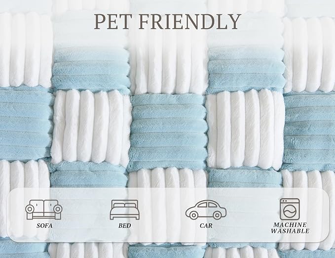 Couch Cushion Cover for dogs Sofa Cover Washable Pet Love Seat Couch Covers for Sofa Slipcovers Couch Protector Blanket for Dogs Sofa Cushion Covers for Pets Washable Pad Blue 70x70cm/27.6x27.6in - Image 2