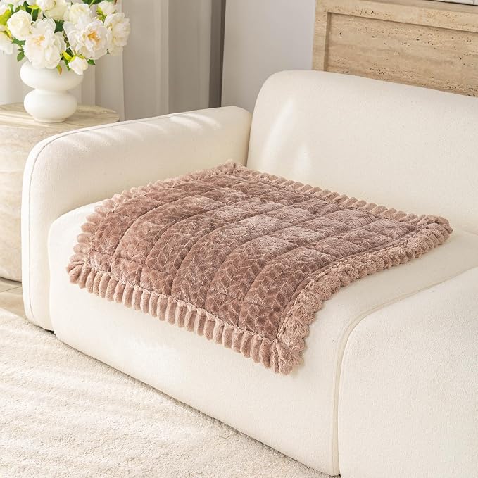 Thick Couch Arm Covers for Sofa (27.6"x27.6",Dark Brown) | Couch Armrest and Backrest Cover, Machine Washable，Non Slip Sofa Cover, Flannel Dog Pet Friendly Couch Covers Protector - Image 2