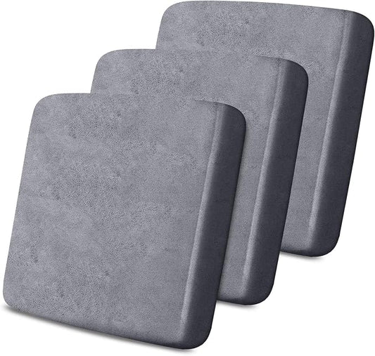 molasofa Leather Look Couch Cushion Covers, Stretch Sofa Cushion Covers for Sectional Armchair Loveseat Protector,Replacement Seat Cushion Slipcovers, Machine Washable(3 Cushion Sofa, Light Grey) by Molasofa