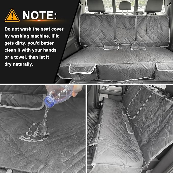 Dog Car Seat Cover for 2016-2026 Honda HR-V | Waterproof Pet Bench Seat Cover for Back Seat, 600D Heavy Duty Scratch Proof Nonslip Truck Seat Covers for Dogs - Image 6