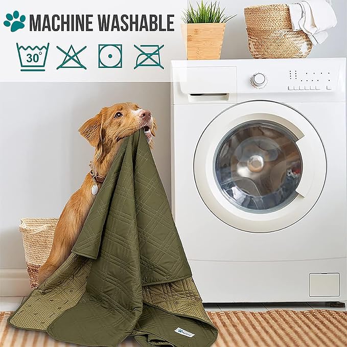 PetAmi Waterproof Couch Cover for Dogs, Non-Slip Leakproof Sofa Furniture Protector for Pet Cat, Machine Washable Bed Blanket for Car Seat, 30x70 Green - Image 8