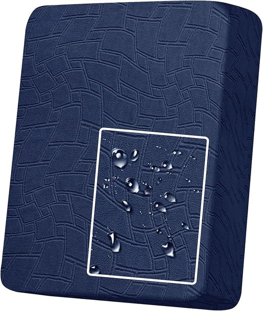 MAXIJIN Waterproof Couch Cushion Covers Individual Chair Seat Cushion Cover Stretch Sectional Sofa Slipcovers with Elastic Bottom for Dogs Pets (1 Piece for Seat or Backrest, Navy Blue) by MAXIJIN