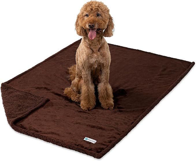 PetAmi Waterproof Dog Blanket for Couch, Extra Large 80x60, Pee Proof Sherpa Fleece Reversible Pet Throw, Furniture Protector for Bed Sofa Crate Kennel, Soft Washable Cover for Dog Cat, Brown Sherpa - Image 8