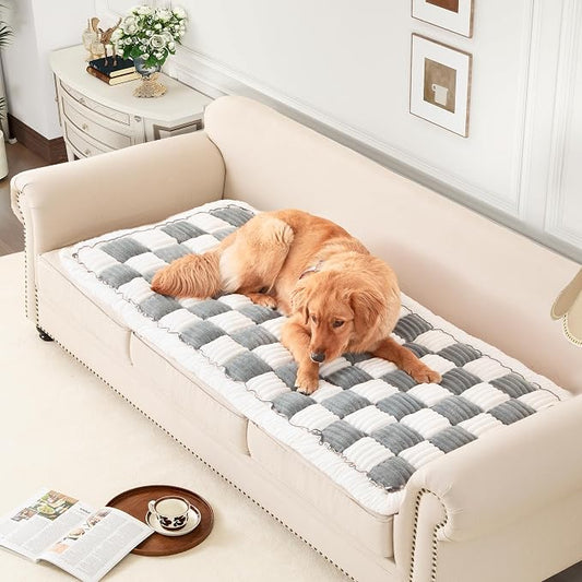 Couch Cover for Sofa, Sectional Couch Cover for Dogs, Sofa Cover Washable, Cushion Cover Blanket Pad Bed Mat for Pets, Fleece Furniture Protector, Grey, 27.6x59in by Unknown